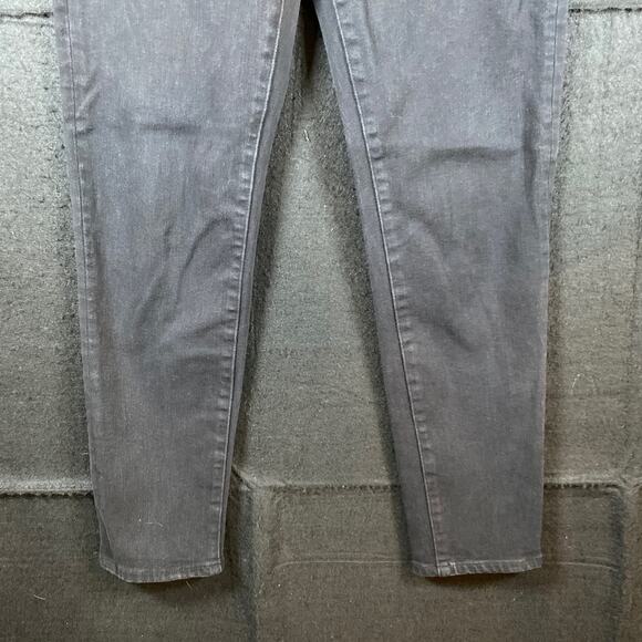 Uniqlo Womens Jeans Black Denim High Rise Ankle Cotton Polyester Blend Stretch 4 - Picture 3 of 13